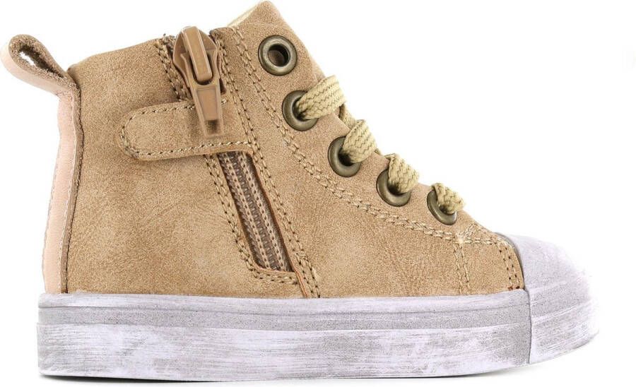 Shoesme Sneakers Meisjes jongens Beige Tiger Leer