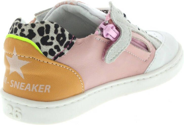 Shoesme Sneakers Meisjes Pink orange green Leer