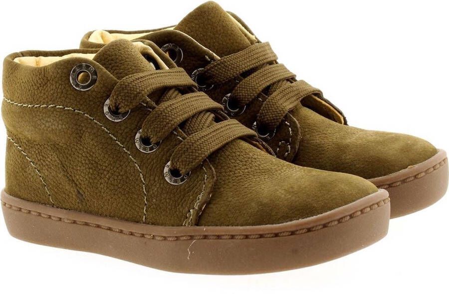 Shoesme Veterschoenen Meisjes jongens Green Leer