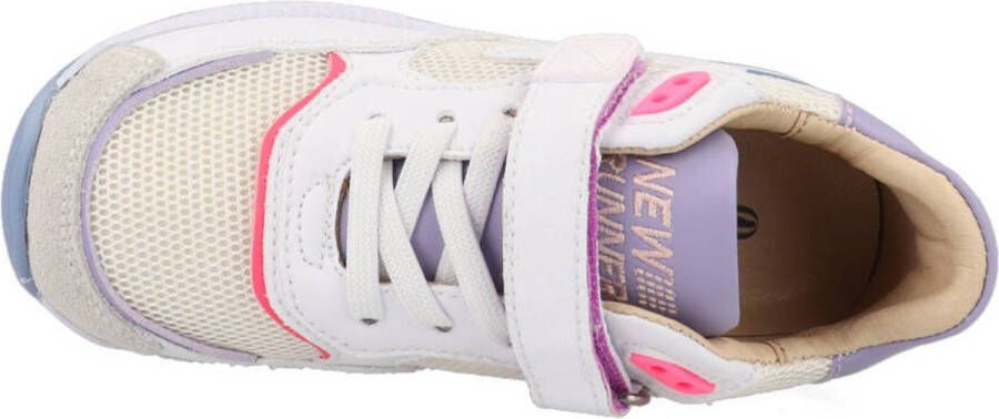 Shoesme witte sneakers met lila details