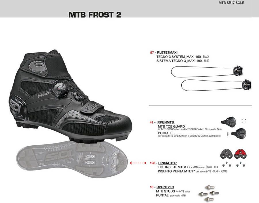 Sidi Frost Goretex Mtb-schoenen Zwart Man