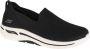 Skechers Go Walk Arch Fit Delora 124418 BKW Vrouwen Zwart Sneakers - Thumbnail 18