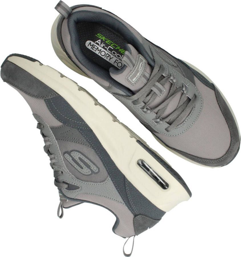 Skechers Grijze Leren Court Sneaker met AirCooled Memory Foam Gray Heren - Foto 15