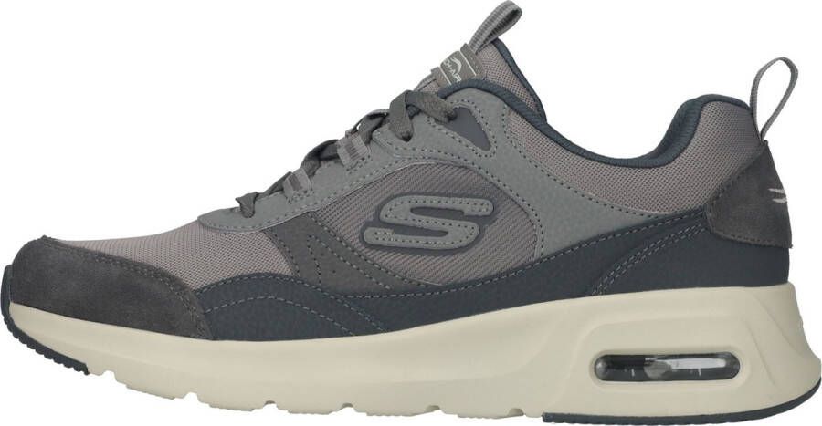 Skechers Grijze Leren Court Sneaker met AirCooled Memory Foam Gray Heren - Foto 4