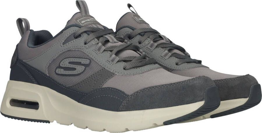 Skechers Grijze Leren Court Sneaker met AirCooled Memory Foam Gray Heren - Foto 5