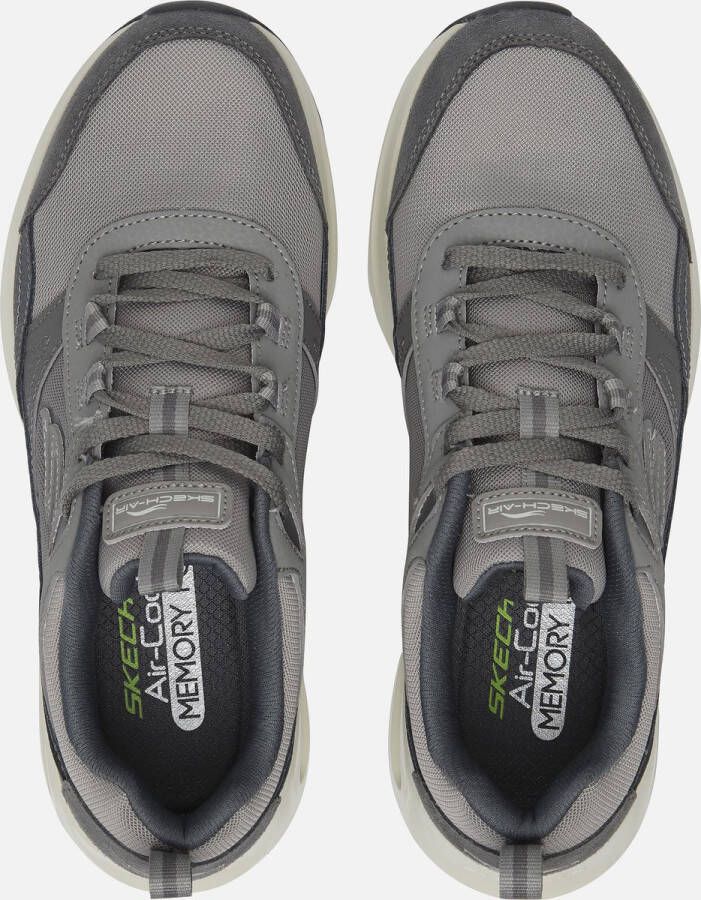 Skechers Grijze Leren Court Sneaker met AirCooled Memory Foam Gray Heren - Foto 8