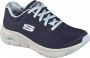 Skechers Arch Fit Big Appeal Dames Sneakers Navy Light Blue - Thumbnail 19