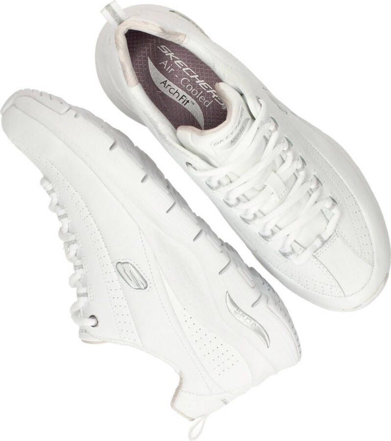 Skechers Arch Fit Citi Drive Dames Sneakers White Silver