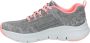 Skechers Arch Fit Comfy Wave 149414 GYPK Vrouwen Grijs Sneakers - Thumbnail 23