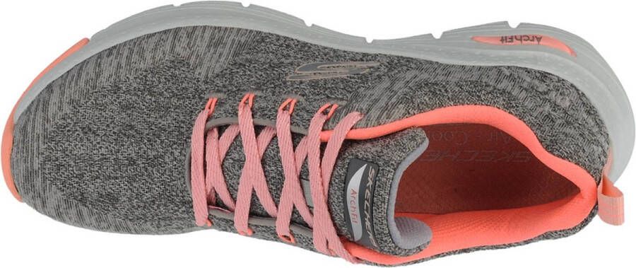 Skechers Arch Fit Comfy Wave Dames Sneakers Grey Pink