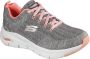 Skechers Arch Fit Comfy Wave 149414 GYPK Vrouwen Grijs Sneakers - Thumbnail 9