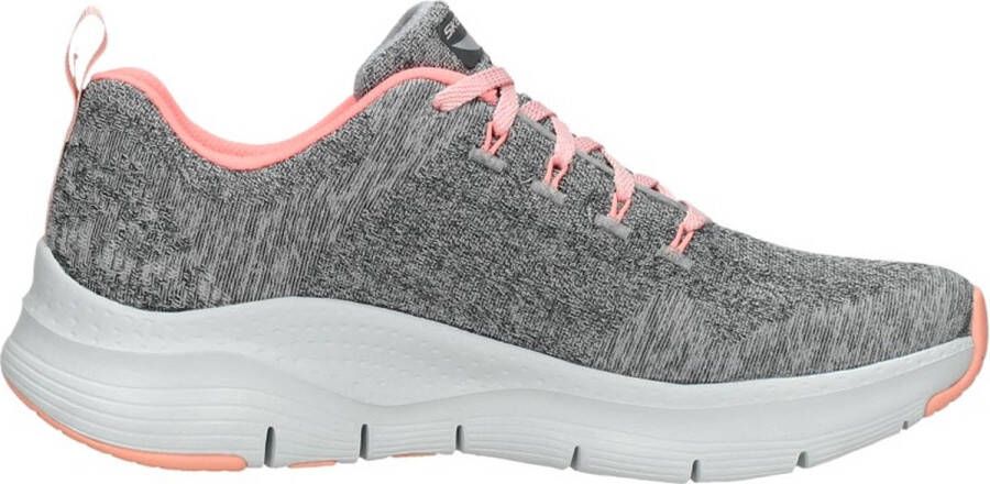 Skechers Arch Fit Comfy Wave Dames Sneakers Grey Pink