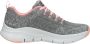 Skechers Arch Fit Comfy Wave 149414 GYPK Vrouwen Grijs Sneakers - Thumbnail 13