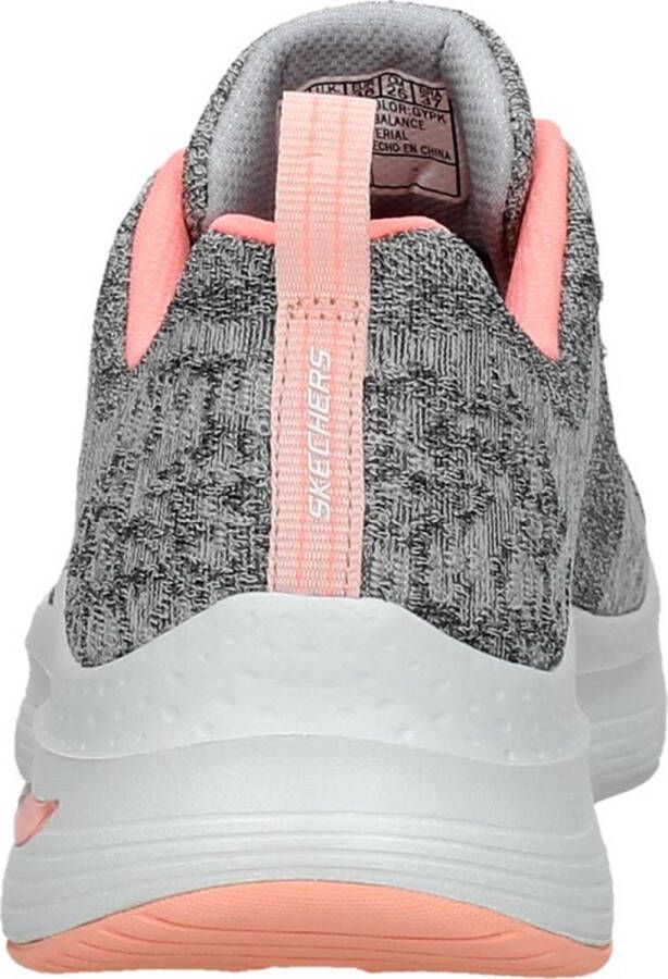 Skechers Arch Fit Comfy Wave Dames Sneakers Grey Pink