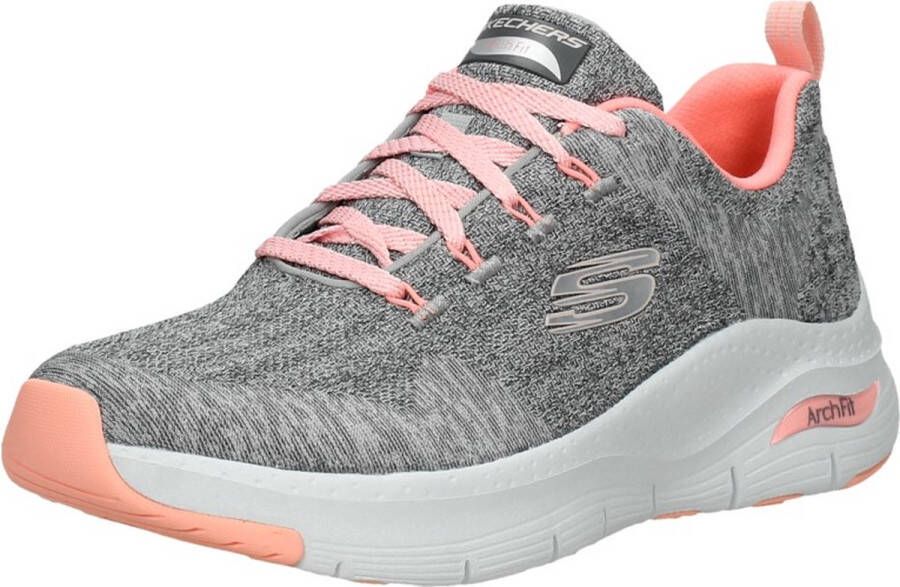 Skechers Arch Fit Comfy Wave Dames Sneakers Grey Pink