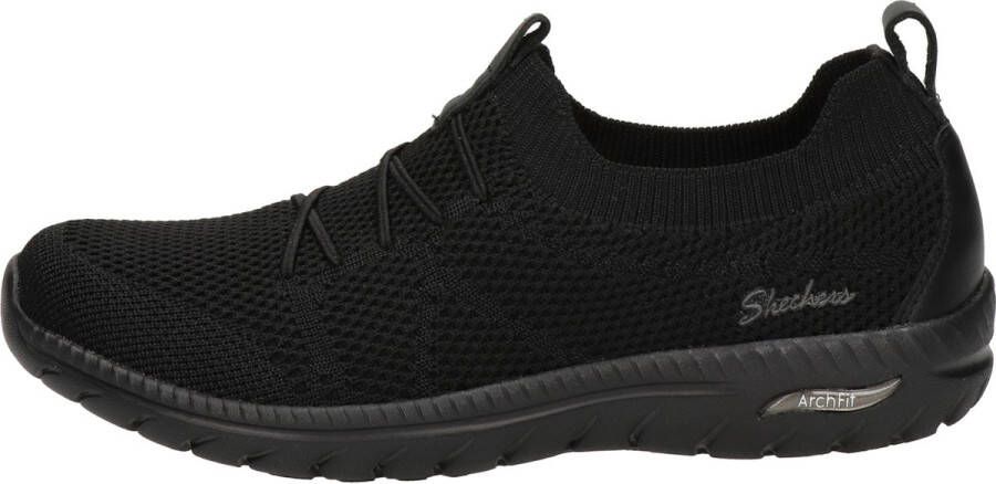 Skechers Arch Fit Flex Dames Sneakers Black Black - Foto 6