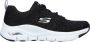 Skechers Arch Fit Glee for all zwart wit sneakers dames (149713 BKW) - Thumbnail 24