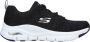 Skechers Arch Fit Glee for all zwart wit sneakers dames (149713 BKW) - Thumbnail 9