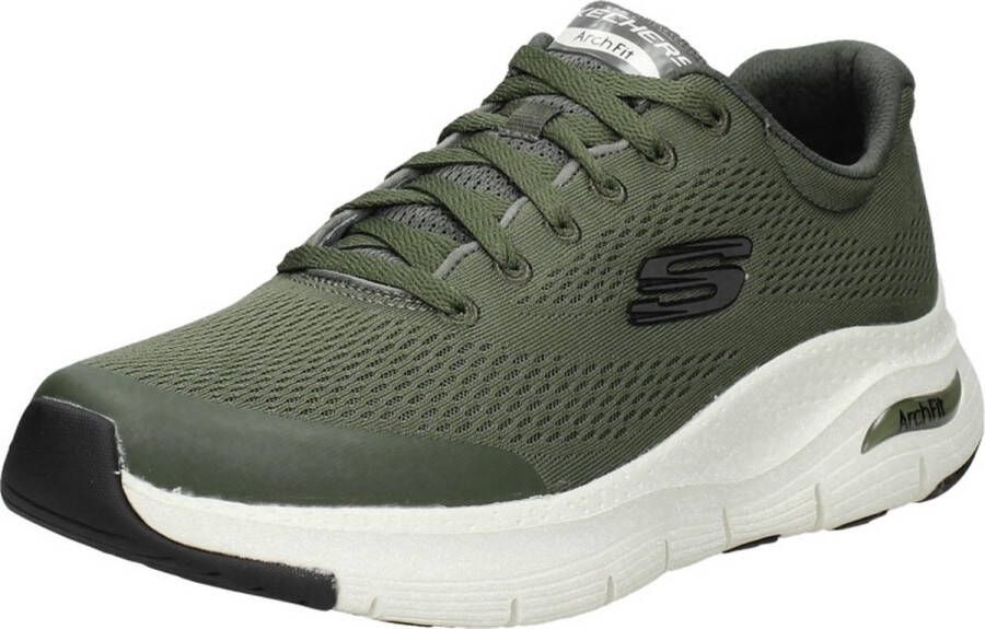 Skechers Arch Fit Heren Sneakers Olijfgroen