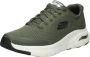 Skechers Groene Textiel Wasbare Sneaker met Arch Fit en AirCooled Memory Foam Groen Heren - Thumbnail 5