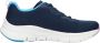 Skechers Arch Fit-Infinity Cool 149722-NVMT Vrouwen Marineblauw Sneakers - Thumbnail 24