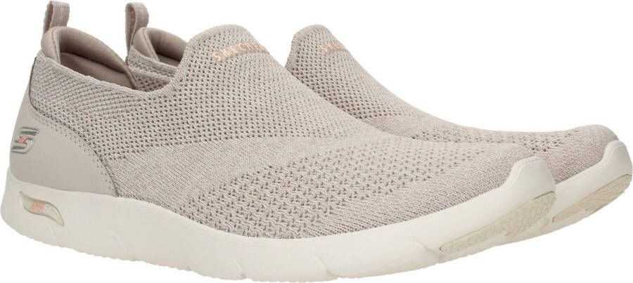 Skechers Arch Fit Refine Don'T Go Dames Instappers Taupe