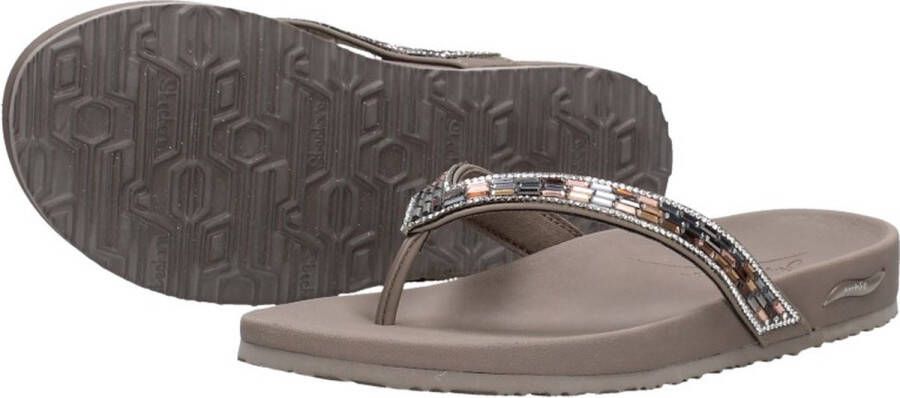 Skechers Arch Fit Slippers taupe Textiel Dames