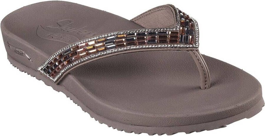 Skechers Arch Fit Slippers taupe Textiel Dames