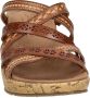 Skechers Beverlee Tiger Posse sandalen met sleehak cognac - Thumbnail 15