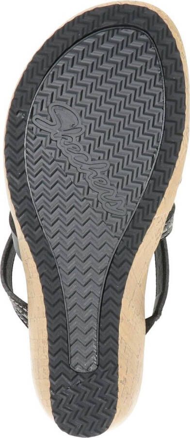 Skechers Beverlee Tiger Posse sandalen met sleehak zwart