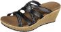 Skechers Beverlee Tiger Posse sandalen met sleehak zwart Dames - Thumbnail 6