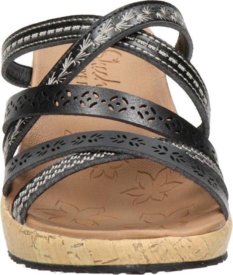 Skechers Beverlee Tiger Posse sandalen met sleehak zwart