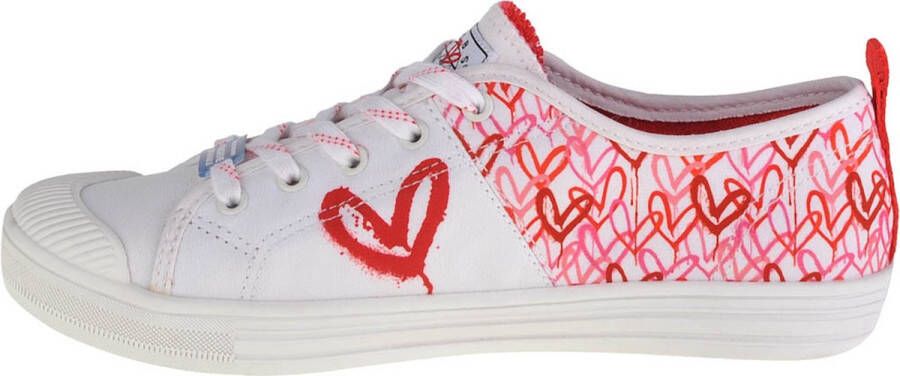 Skechers Bobs B Cool-All Corazon 113952-WRPK Vrouwen Wit Sneakers Sportschoenen