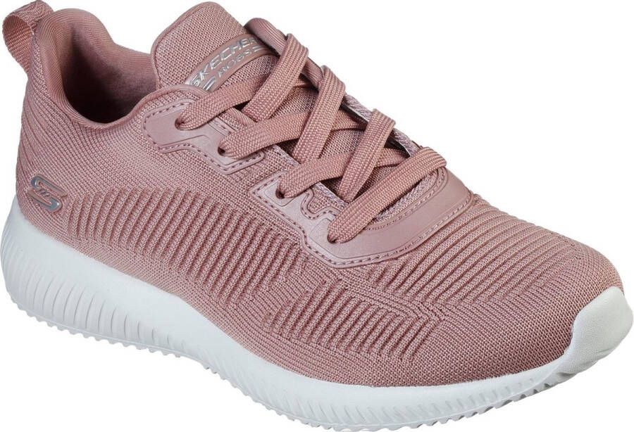 Skechers Sneakers BOBS SQUAD TOUGH TALK met skech-knit vrijetijdsschoen halfhoge schoen veterschoen