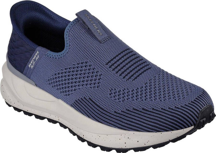 Skechers Bogdin Arlett Heren Instappers Zwart;Donkerblauw