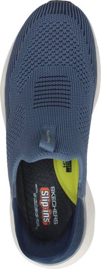 Skechers Bogdin Arlett Heren Instappers Zwart Donkerblauw