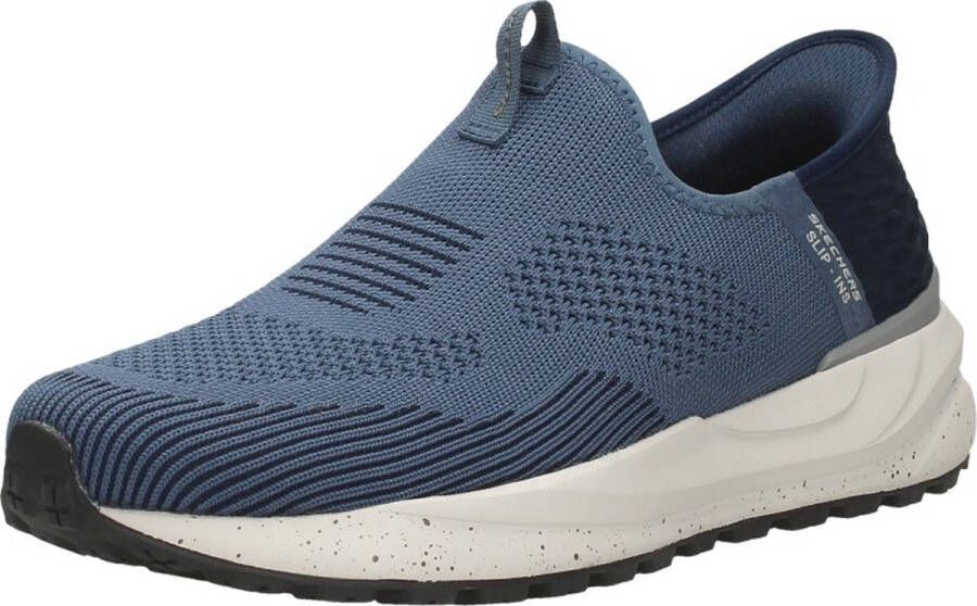 Skechers Bogdin Arlett Heren Instappers Zwart Donkerblauw