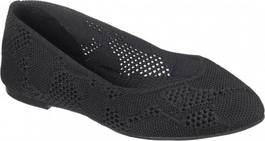 Skechers Cleo Knitty City Vegan instappers zwart