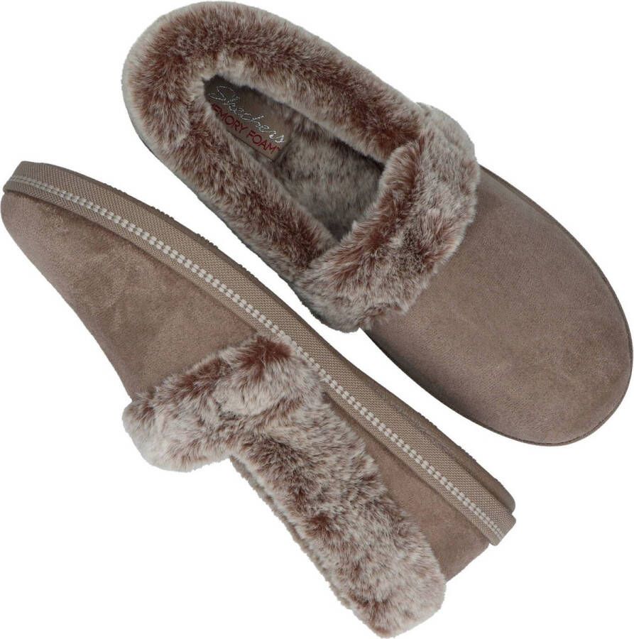 Skechers Cozy Campfire Team Toasty Dames Sloffen Taupe