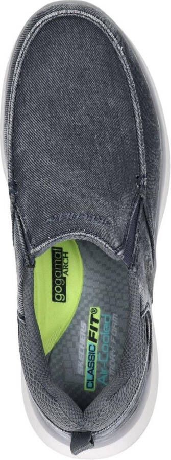 Skechers Delson 2.0 Larwin heren instappers blauw