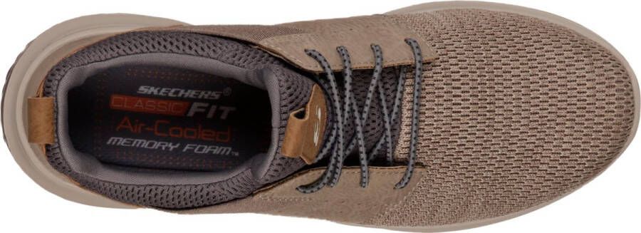 Skechers Delson Camben Heren Sneakers Taupe