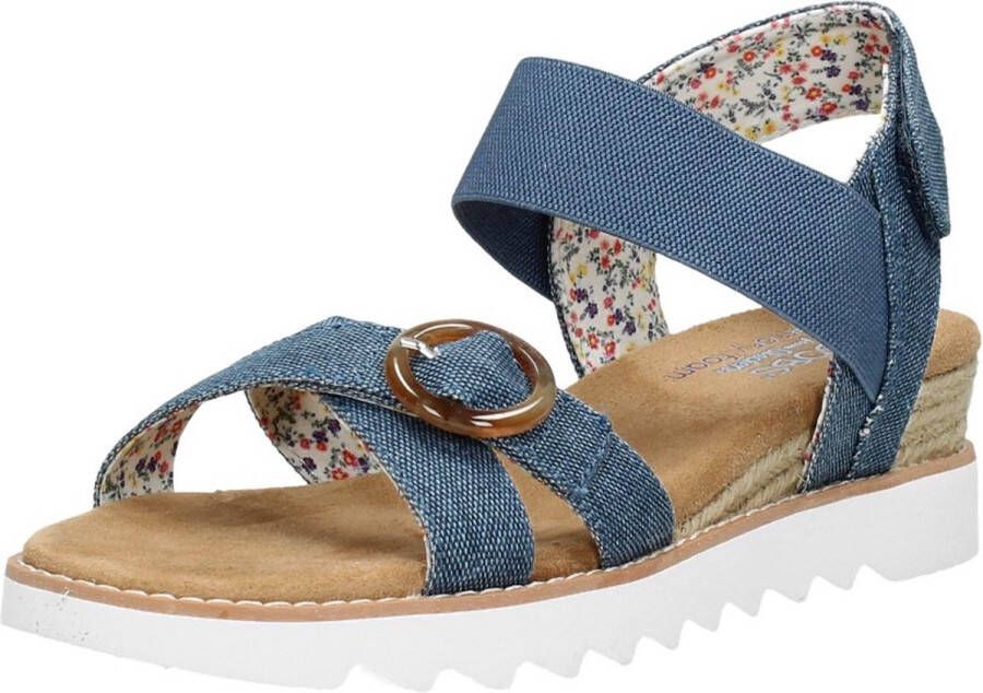 Skechers Desert Kiss Hi Sandalen Hak blauw