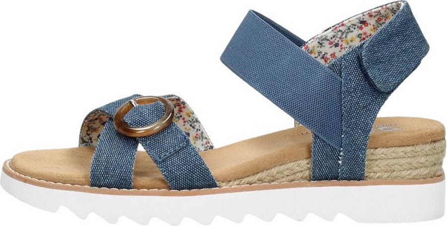 Skechers Desert Kiss Hi Sandalen Hak blauw