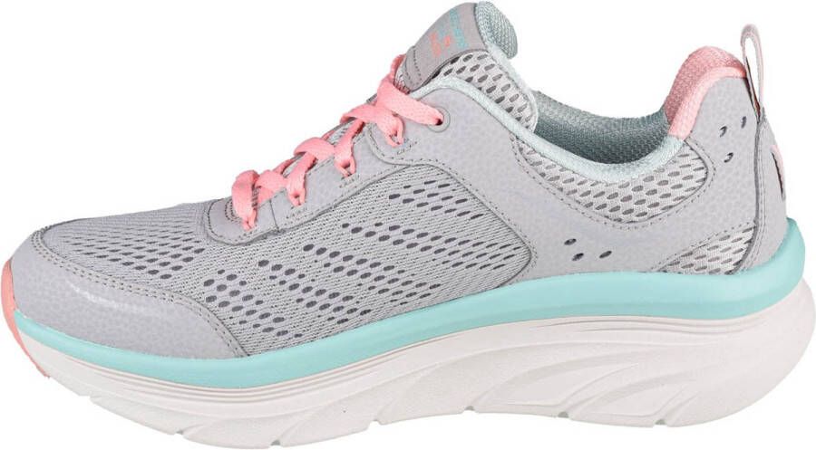 Skechers D'Lux Walker 149023-GYCL Vrouwen Grijs Sneakers Sportschoenen