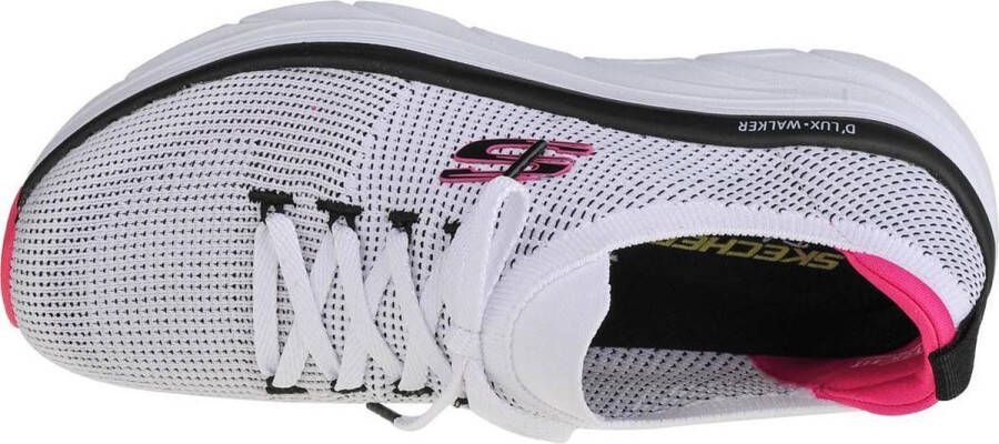 Skechers D'Lux Walker 149311-WBK Vrouwen Wit Sneakers Sportschoenen