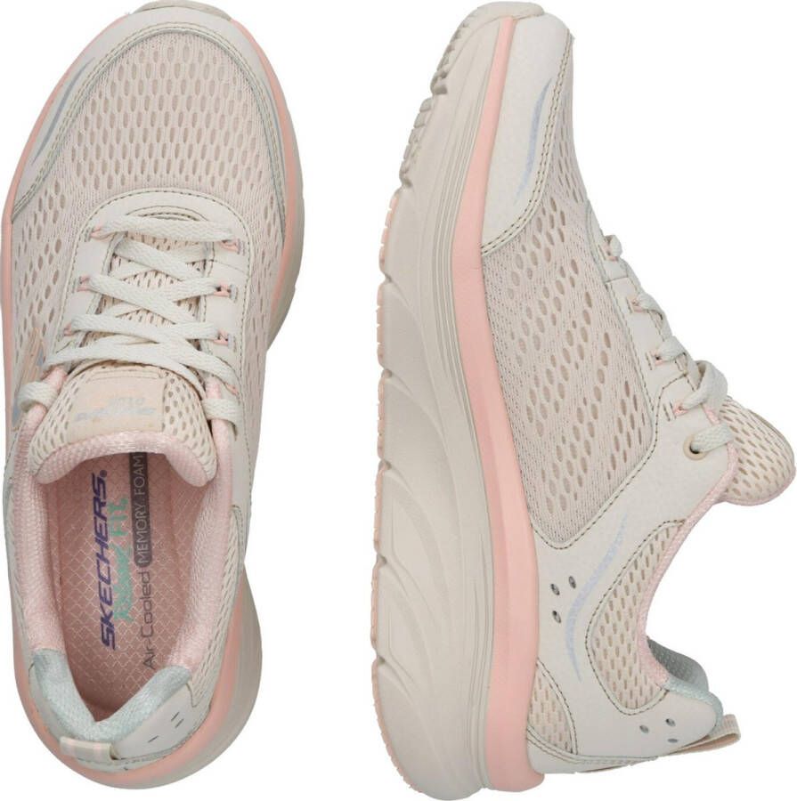 Skechers D'Lux Walker-Infinite Motion 149023-NTPK Vrouwen Wit Sneakers Sportschoenen