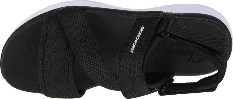 Skechers D'Lux Walker Kind Mind 119302-BKW Vrouwen Zwart Sandalen