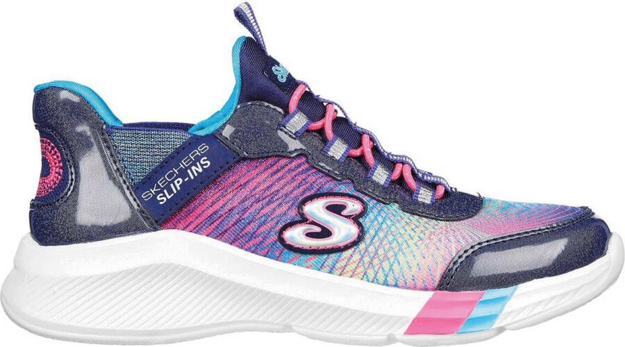 Skechers Dreamy Lites Colorful Prism Meisjes Sneakers Donkerblauw Multicolour