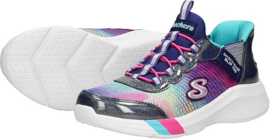 Skechers Dreamy Lites Colorful Prism Meisjes Sneakers Donkerblauw Multicolour