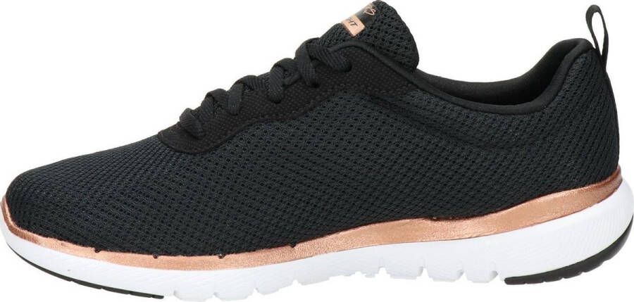 Skechers Flex Appeal 3.0 dames sneaker Zwart wit